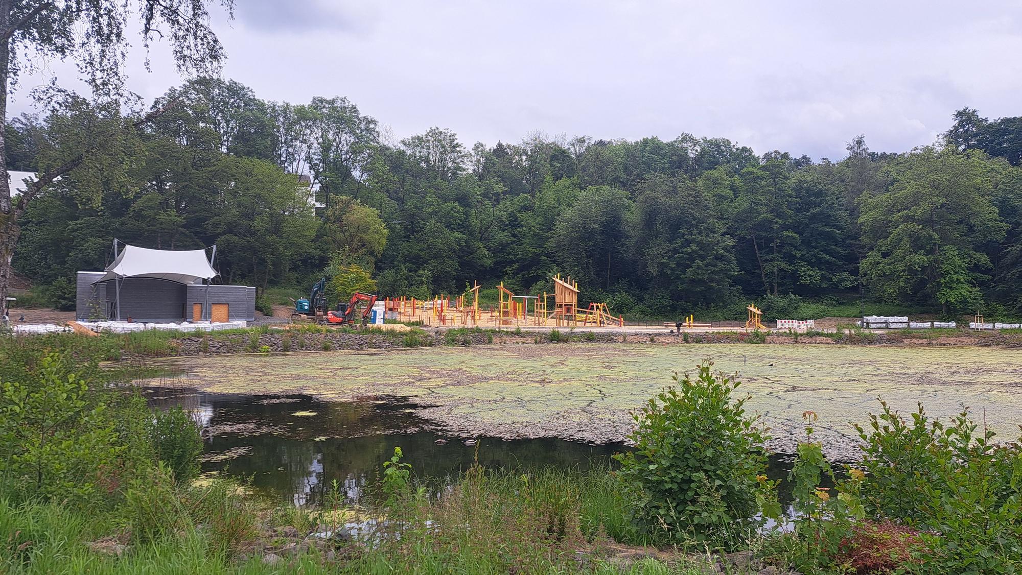 Das Foto zeigt das Heilteichgelände in Marienheide.
