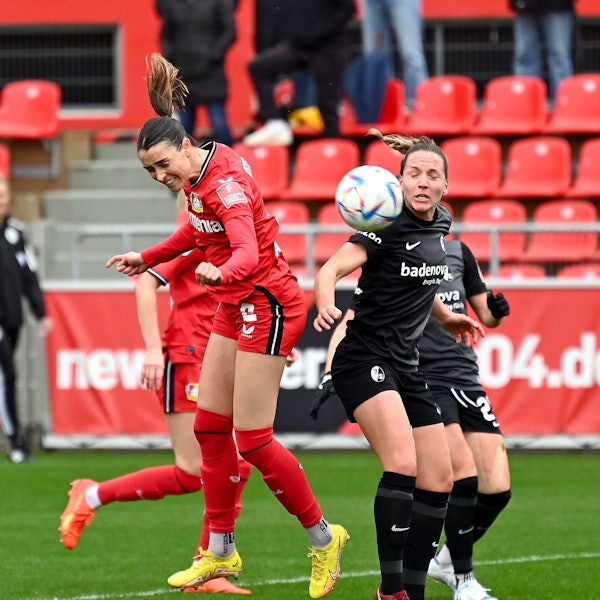 26.03.2023, Fussball-Frauen-Bayer Leverkusen-Freiburg
links: Selina Ostermeier (Bayer)
Foto: Uli Herhaus