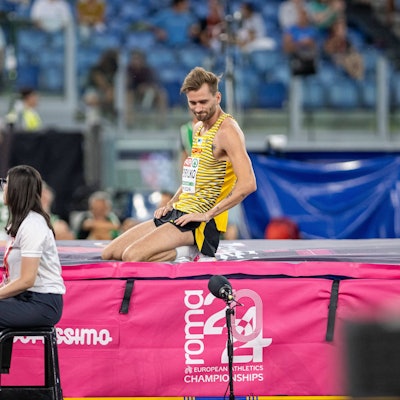 Mateusz PRZYBYLKO TSV Bayer 04 Leverkusen, GERMANY, High Jump Men, Hochsprung Maenner ITA, Leichtathletik, Athletics, European Athletics Championships Rome 24, Leichtathletik Europameisterschaften, 11.06.2024, ITA, Leichtathletik, Athletics, European Athletics Championships Rome 24, Leichtathletik Europameisterschaften, 11.06.2024, Rome *** Mateusz PRZYBYLKO TSV Bayer 04 Leverkusen, GERMANY , High Jump Men, High Jump Maenner ITA, Leichtathletik, Athletics, European Athletics Championships Rome 24, Leichtathletik Europameisterschaften, 11 06 2024, ITA, Leichtathletik, Athletics, European Athletics Championships Rome 24, Leichtathletik Europameisterschaften, 11 06 2024, Rome Copyright: xJanxPapenfussx EP_JPS