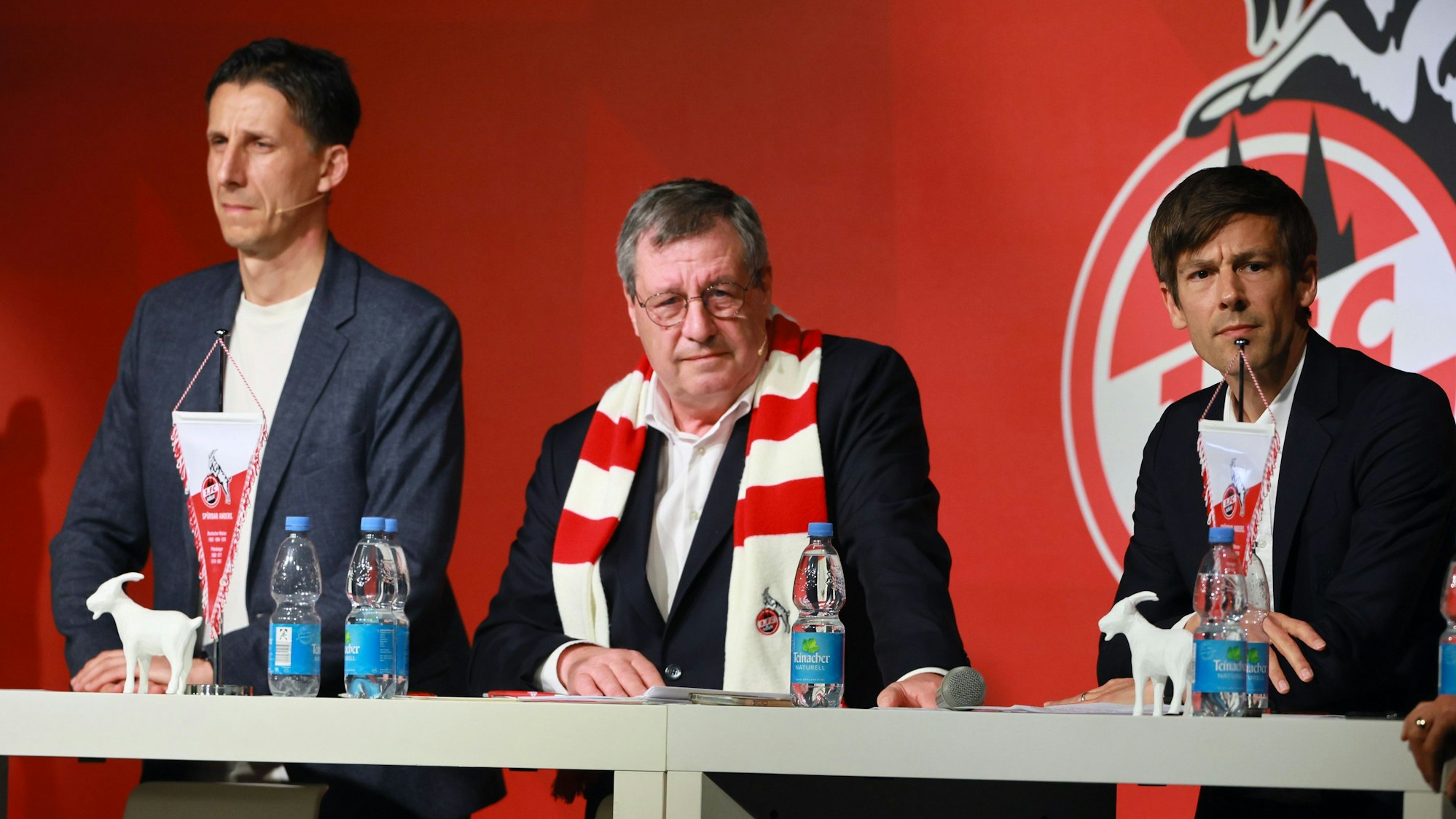 Christian Keller, Werner Wolf und Carsten Wettich am Mittwoch auf dem Podium im Coloneum