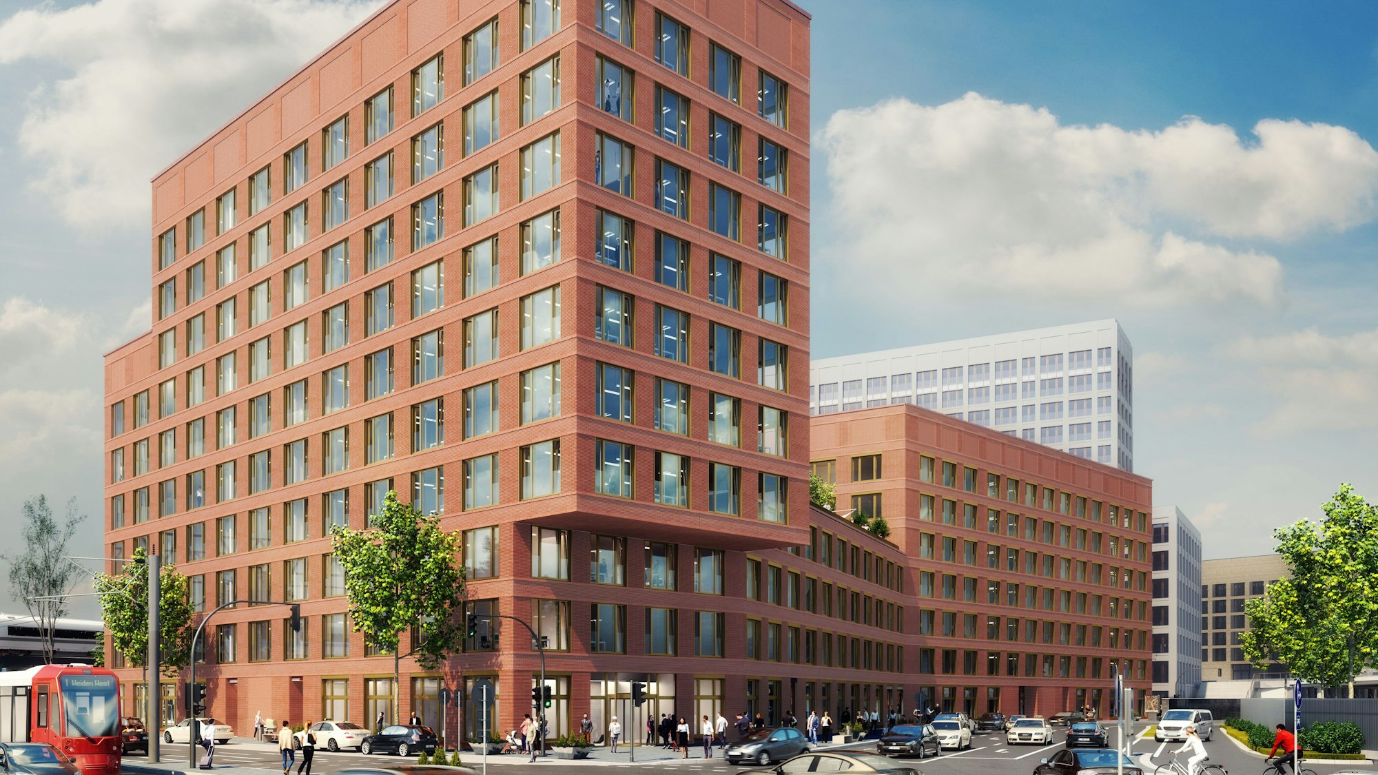 Diese Visualisierung zeigt das „Rossio“ in der Messe-City.