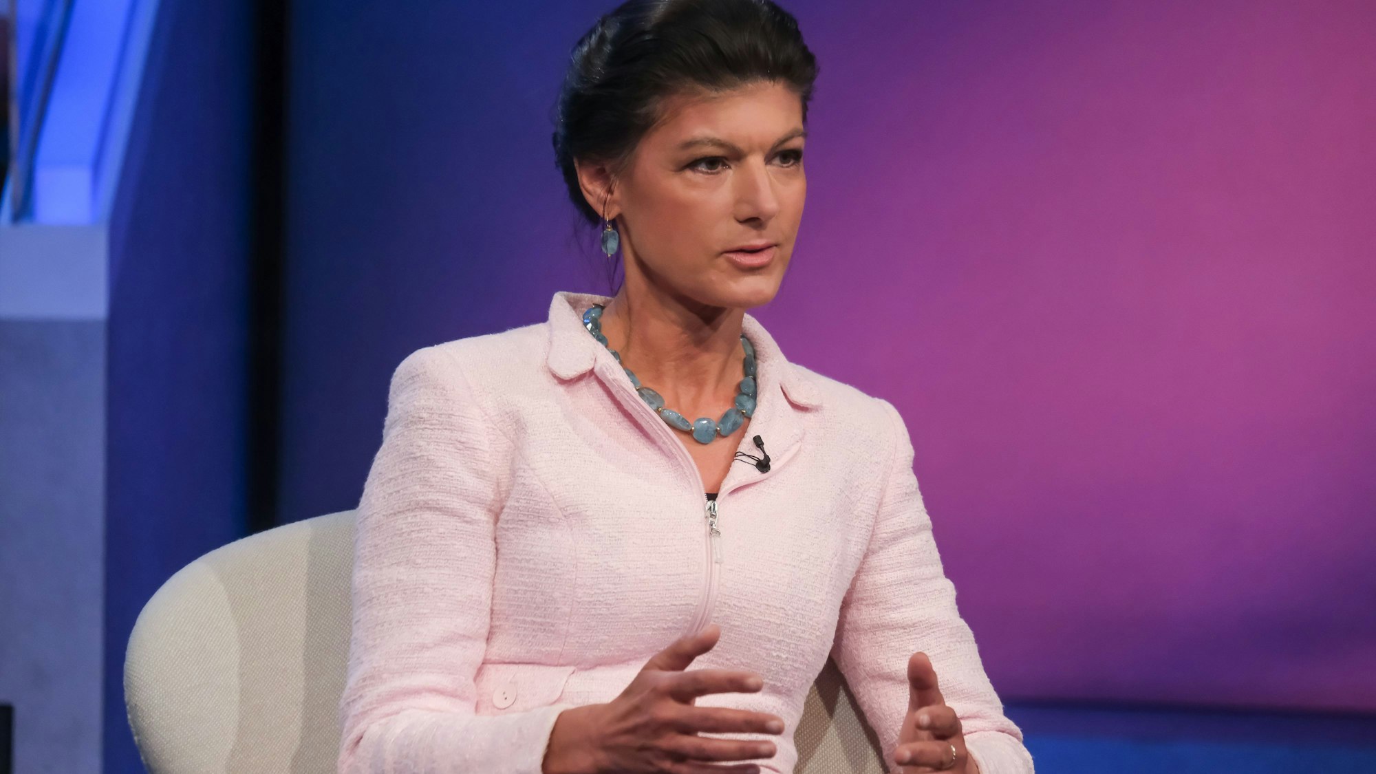 Sahra Wagenknecht im Juni 2024 in der ARD-Talkshow „Maischberger“.