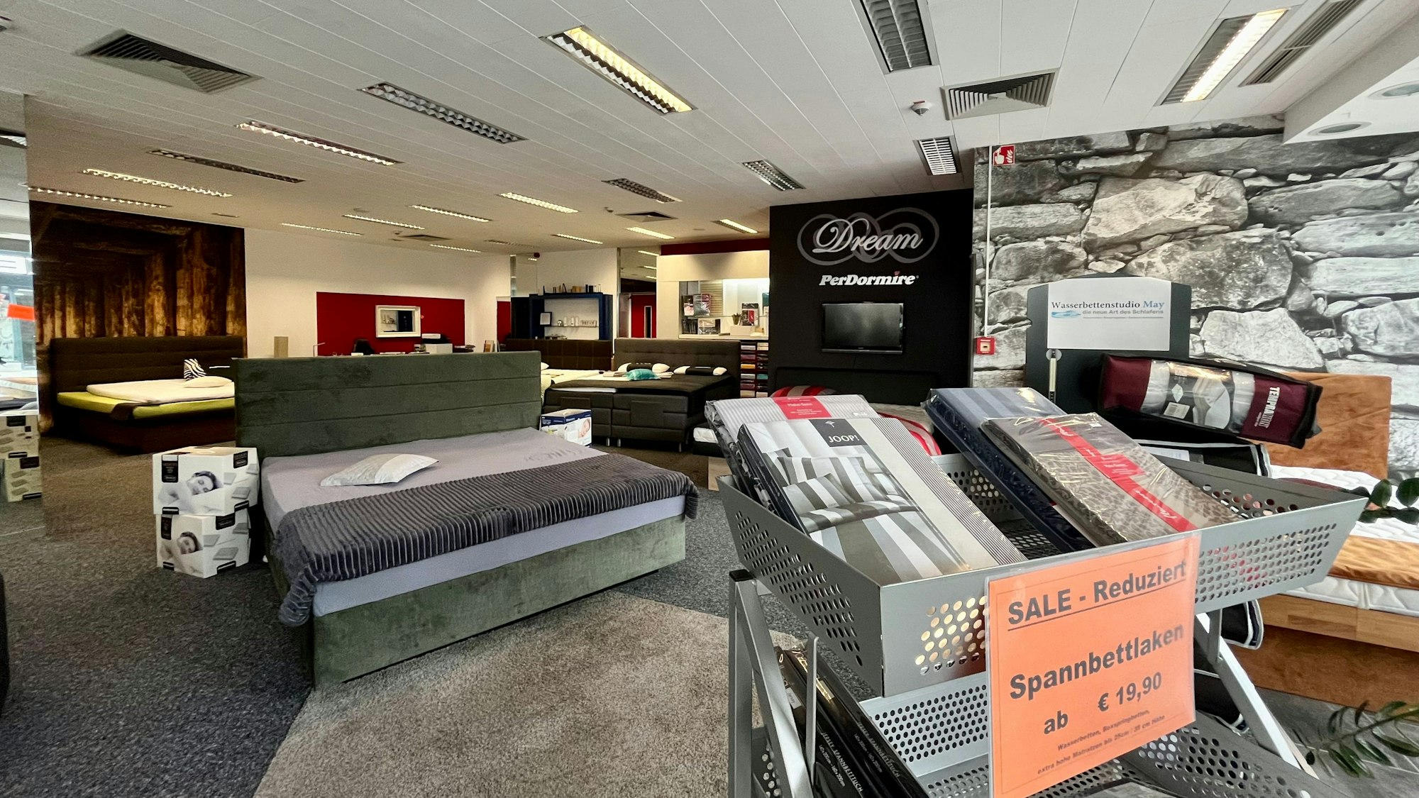Blick ins Bettengeschäft