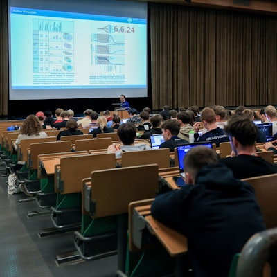 Ansichten der Spoho-Köln, Sporthochschule Köln.
Im Bild der Hörsaal I.
Foto: Michael Bause
