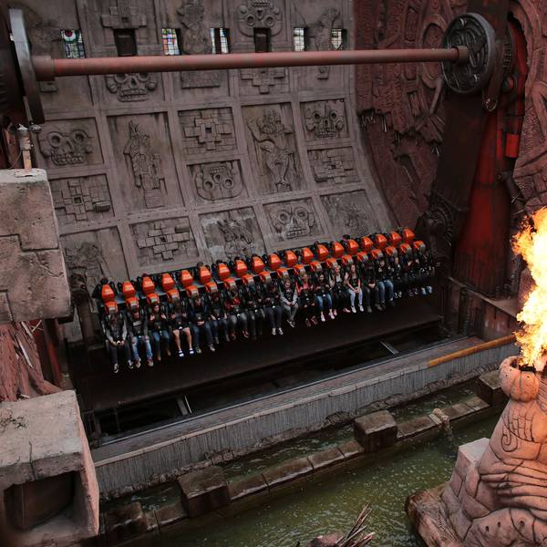Das Fahrgeschäft Talocan steht im Phantasialand in der Themenwelt Mexiko. (Archivfoto)
