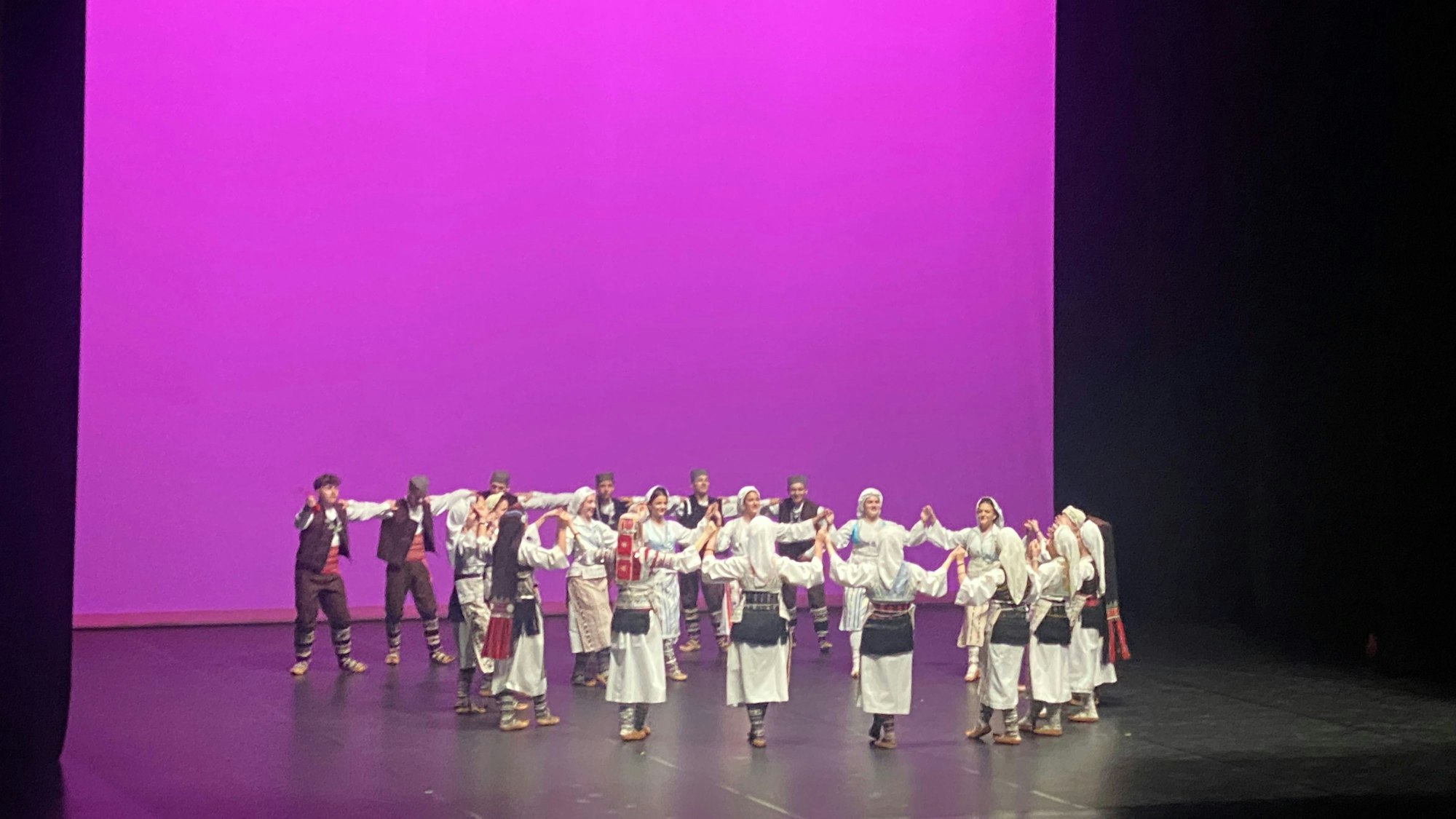 Die Kinder und Jugendlichen aus den Tanzkursen der Jugendkunstgruppen, hier die serbische Folkloregruppe, zeigten, was sie können.