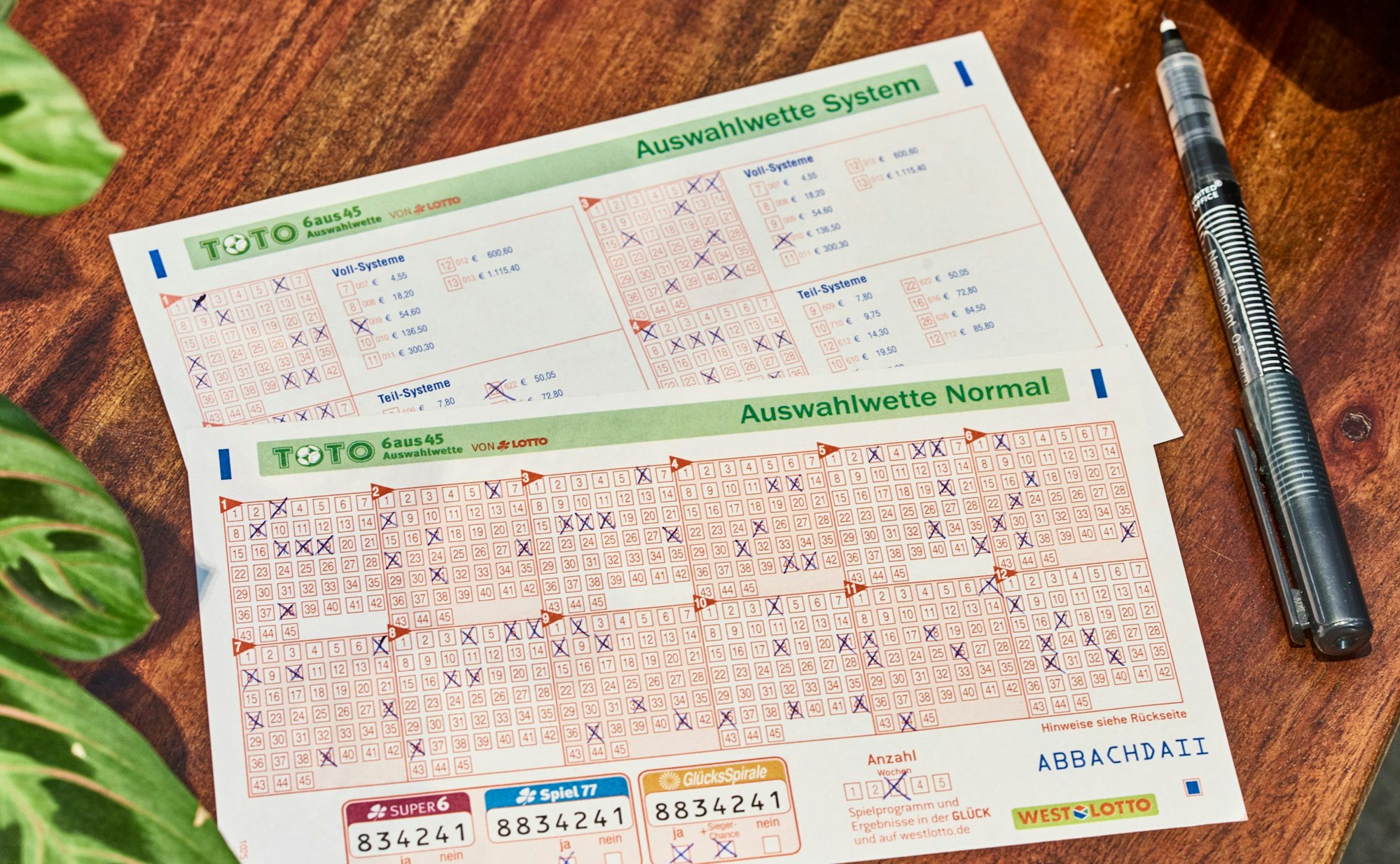 TOTO-Auswahlwette 6aus45.
