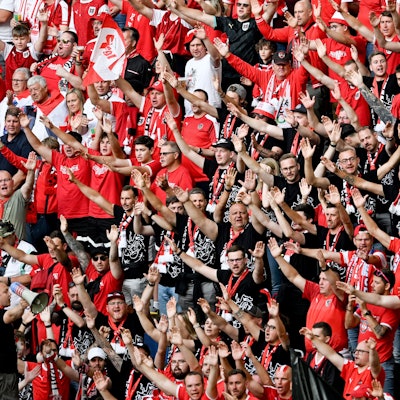 Österreichische Fans jubeln der ÖFB-Auswahl vor dem Spiel Österreich gegen Frankreich bei der Fußball-Europameisterschaft 2024 in Düsseldorf am Montag, 17. Juni, zu. (Symbolbild)