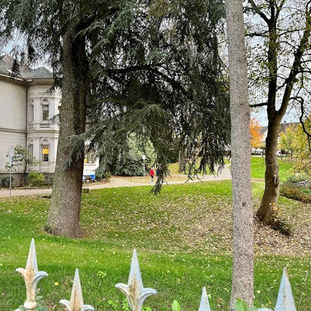 Blick in den Luchtenberg-Richartz-Park in der Burscheider Innenstadt.