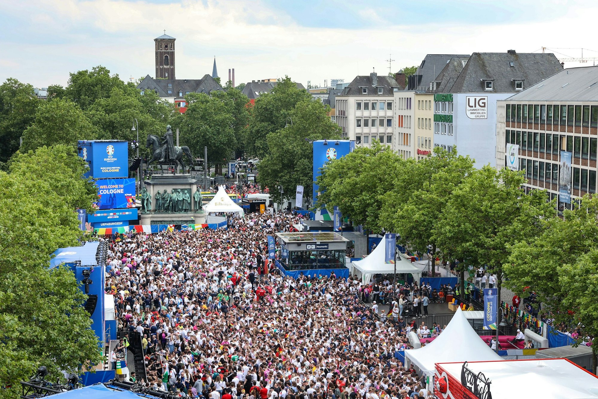 Blick auf die Public Viewing-Fläche