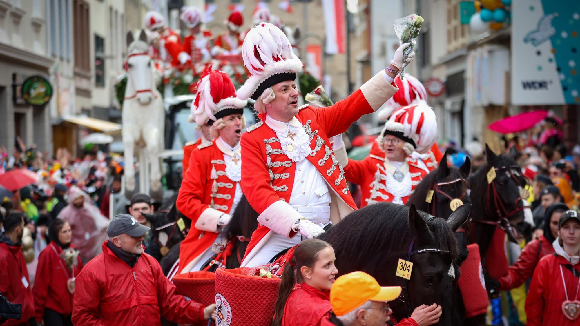 Reiter beim Rosenmontagszug