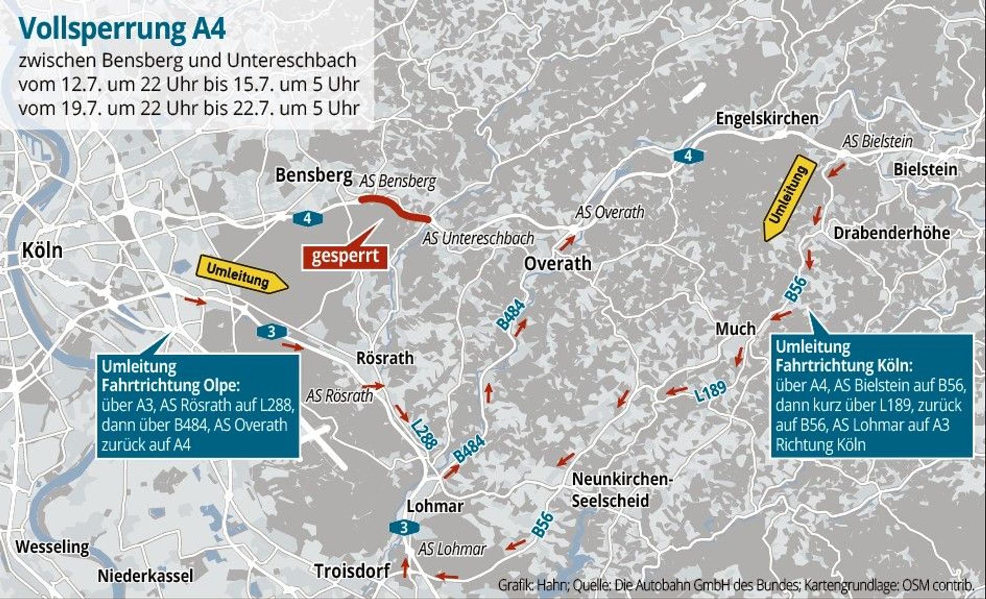 Vollsperrung Autobahn 4
Grafik Tobias Hahn