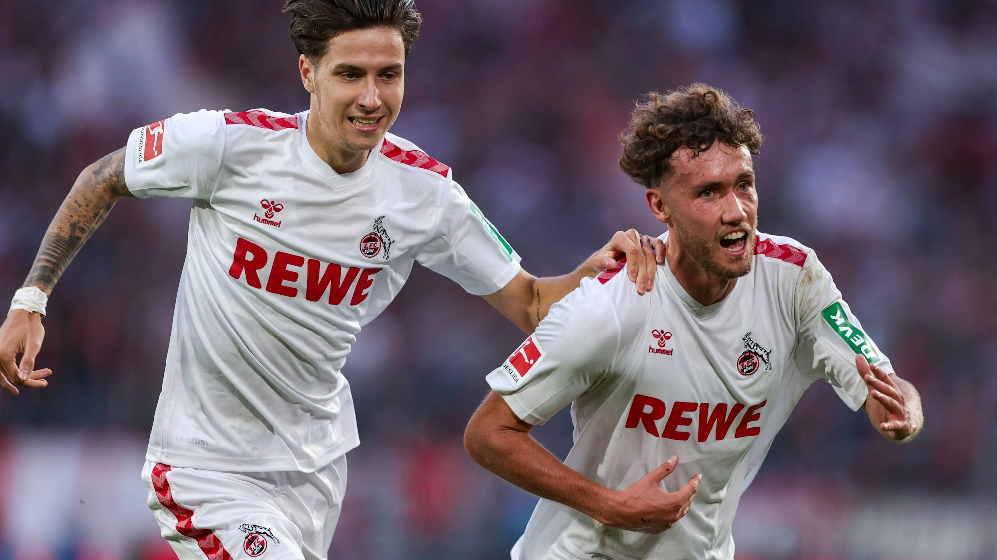 Jubel nach einem Tor: Luca Waldschmidt wird auch in der 2. Liga für den 1. FC Köln auf Torejagd gehen.