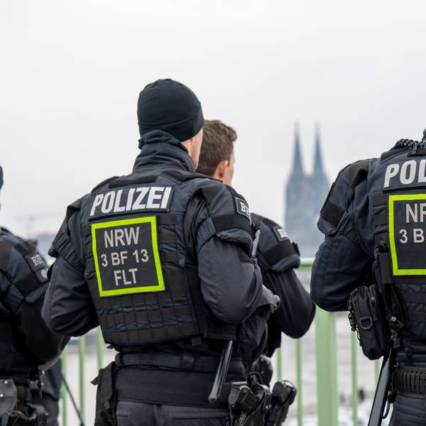 Polizei im Einsatz.