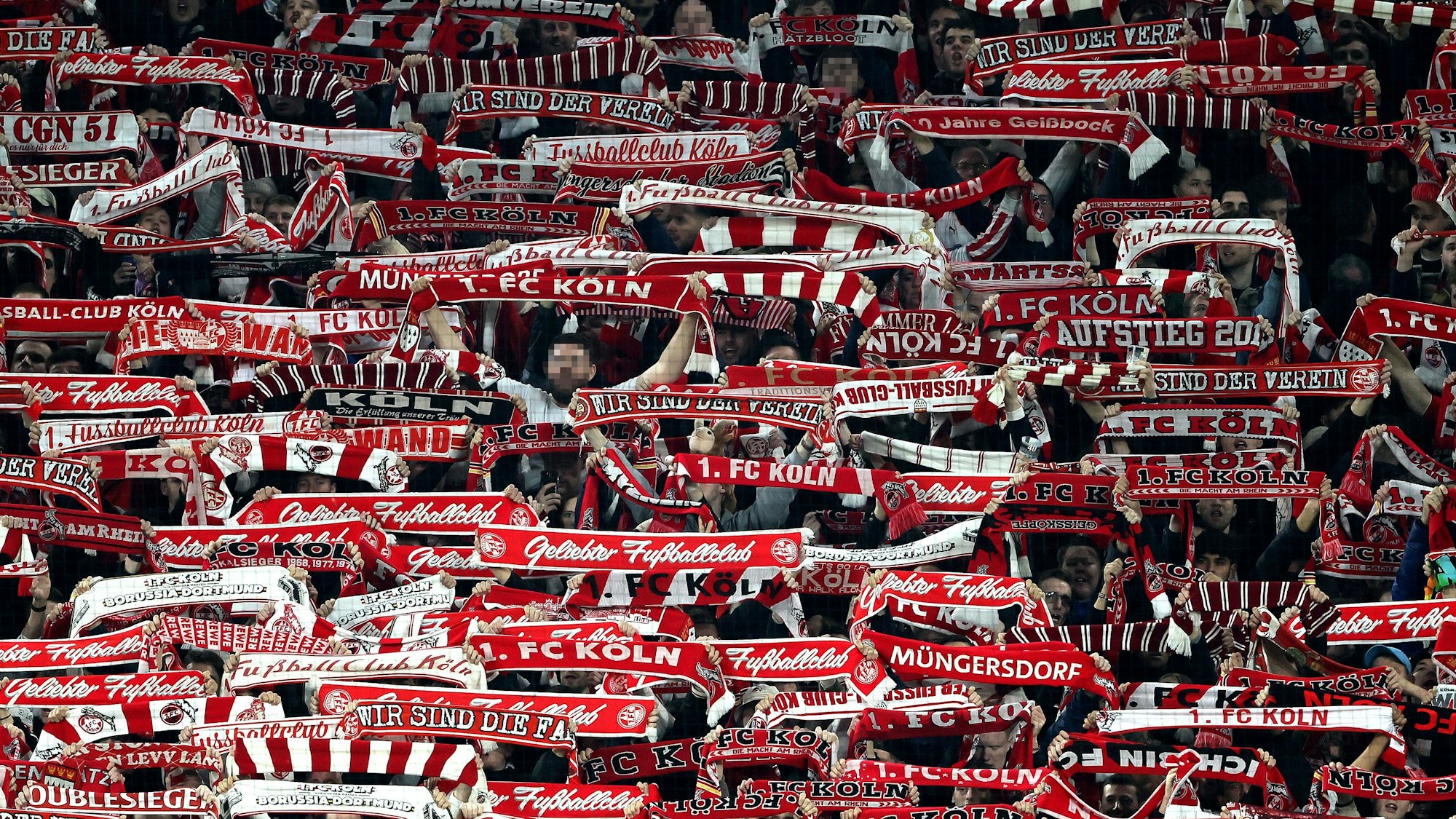 Die Südtribüne im Kölner Rhein-Energie-Stadion bei einem Heimspiel des 1. FC Köln