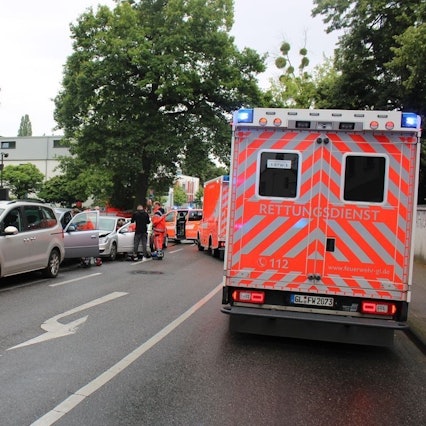 Unfallstelle nach Auffahrunfall in Heidkamp