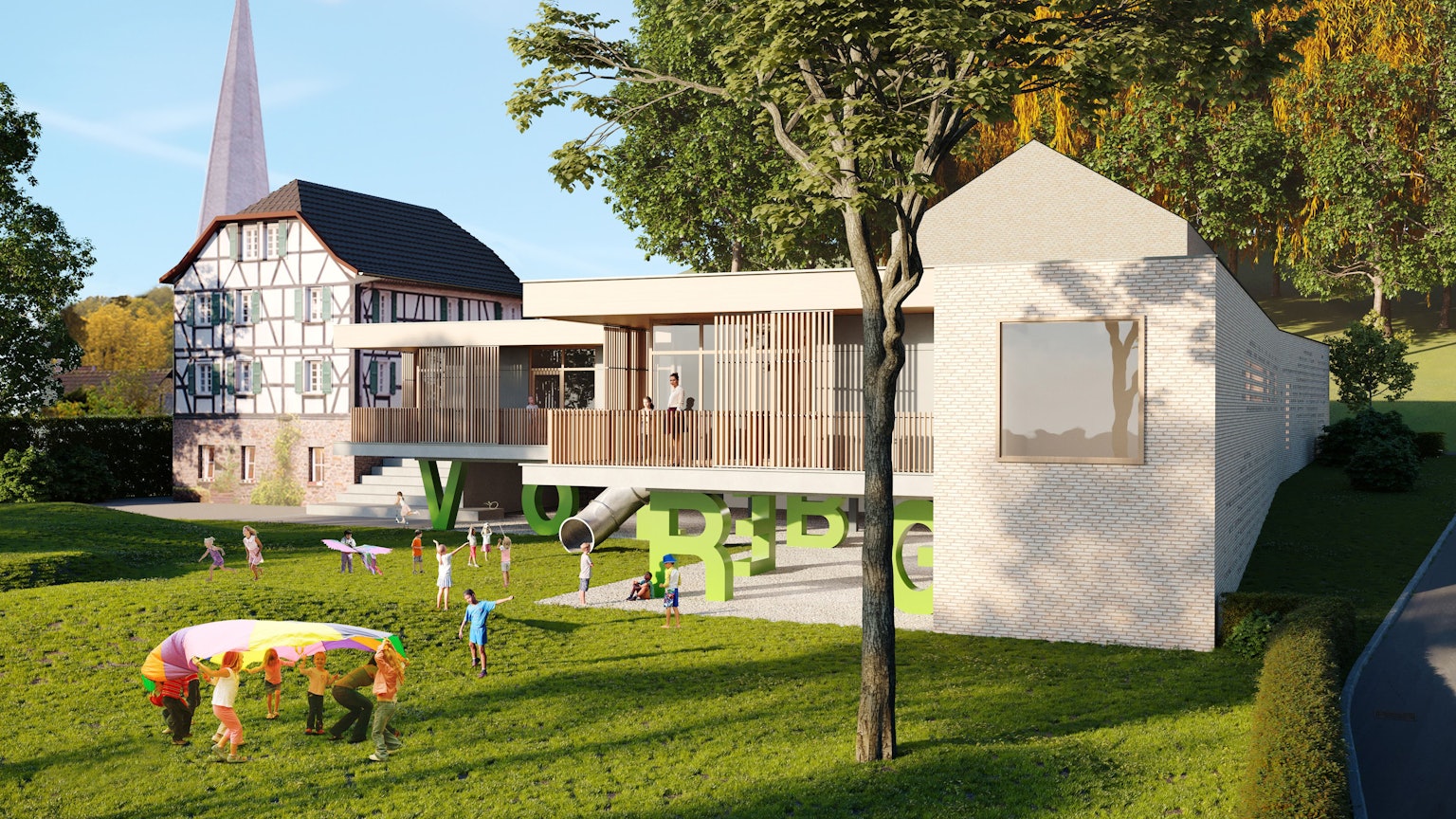 Als vorbildlich betrachtet der Verein Lebenswertes Sülztal den Entwurf für die Kita Volberg, die hochwassersicher auf Betonpfählen gebaut wird.
