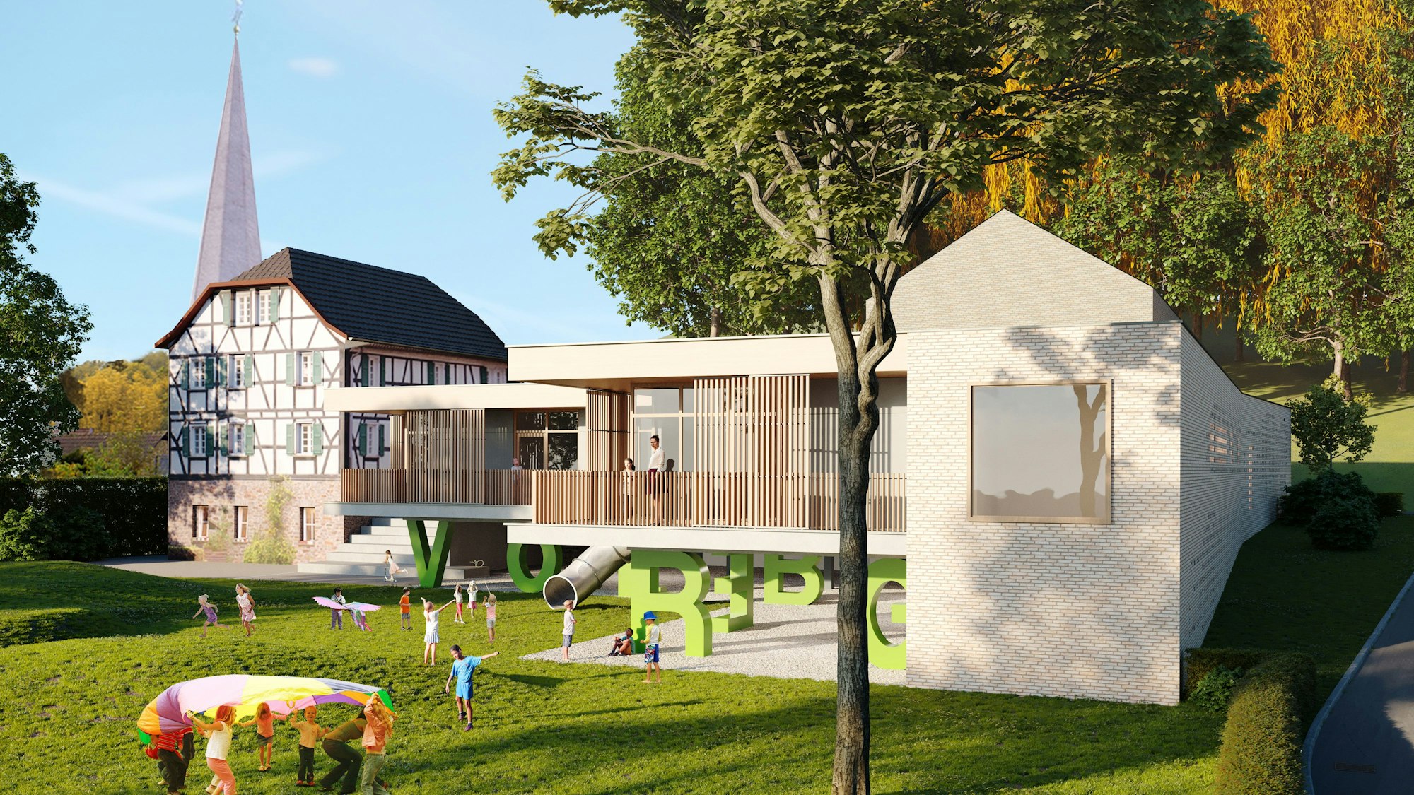 Als vorbildlich betrachtet der Verein Lebenswertes Sülztal den Entwurf für die Kita Volberg, die hochwassersicher auf Betonpfählen gebaut wird.