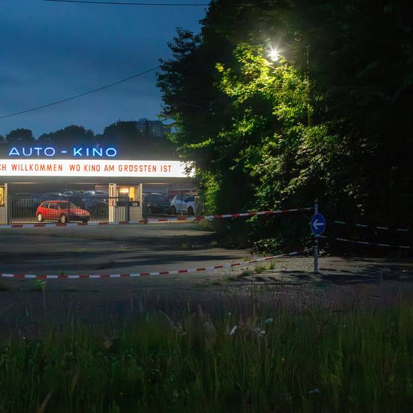Der Einfahrtbereich des Autokinos