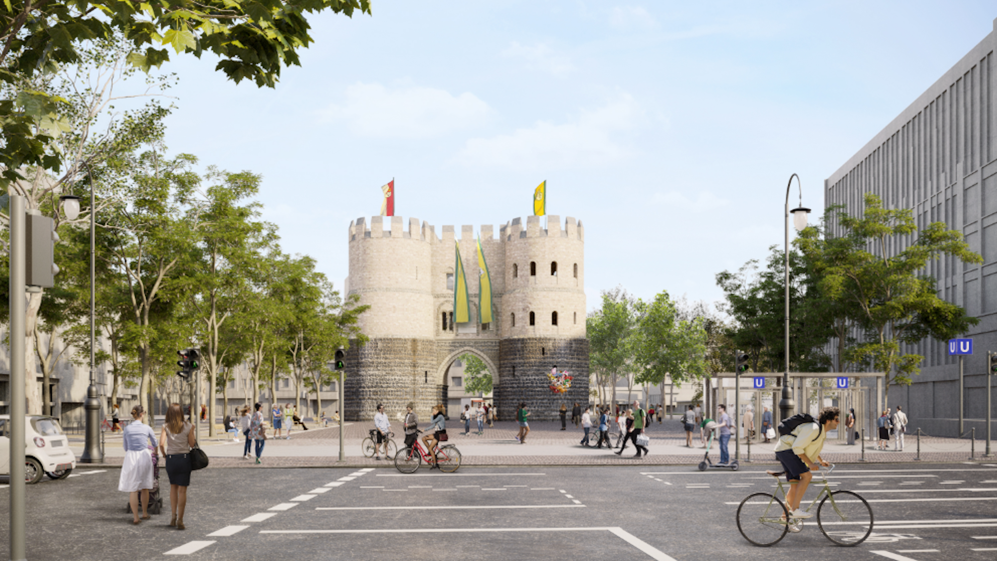 Visualisierung des untertunnelten Rudolfplatzes