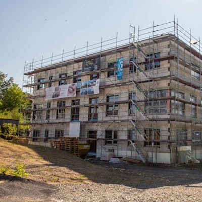 Blick auf die Baustelle des Medicenters in Nümbrecht. Dort soll das KMVZ einziehen.
