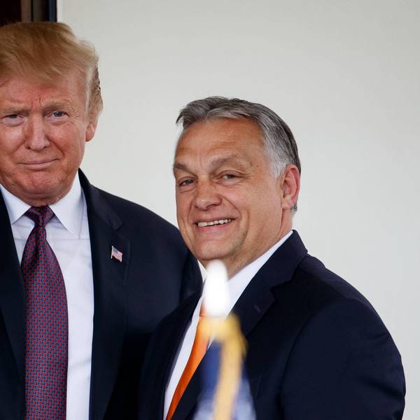 Der ehemalige US-Präsident Donald Trump zusammen mit dem ungarischen Ministerpräsidenten Viktor Orbán im März in Washington.
