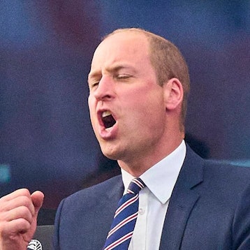 Prinz William beim EM-Spiel gegen England gegen Dänemark.