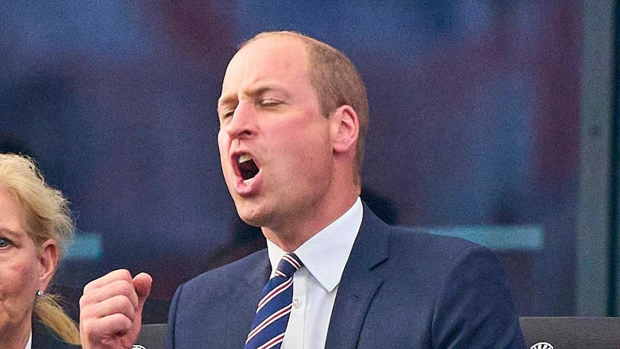 Prinz William beim EM-Spiel gegen England gegen Dänemark.