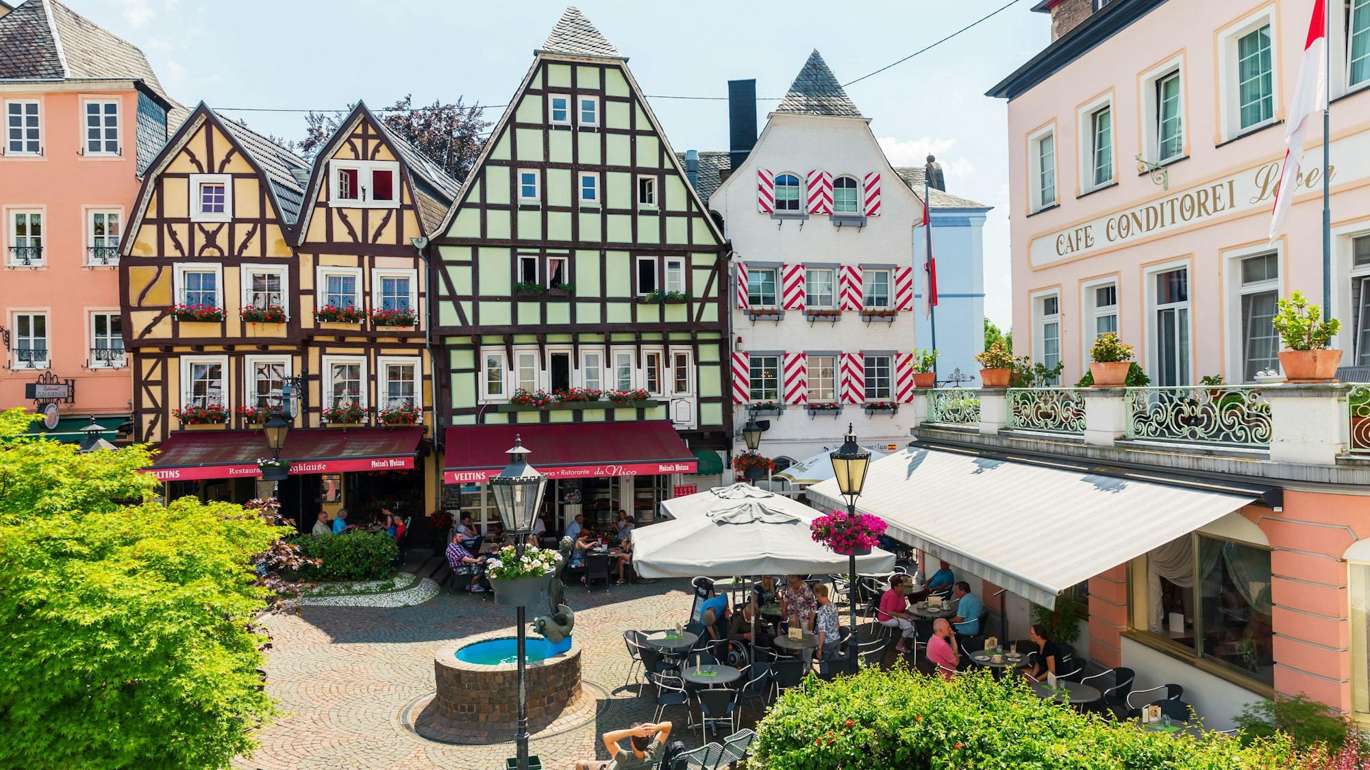 Blick auf die Altstadt von Linz am Rhein - der „Bunten Stadt am Rhein“.