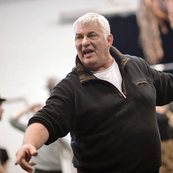 Der deutsche Schauspieler Heinz Hoenig bei einer Probe im Stage Theater des Westens in Berlin.