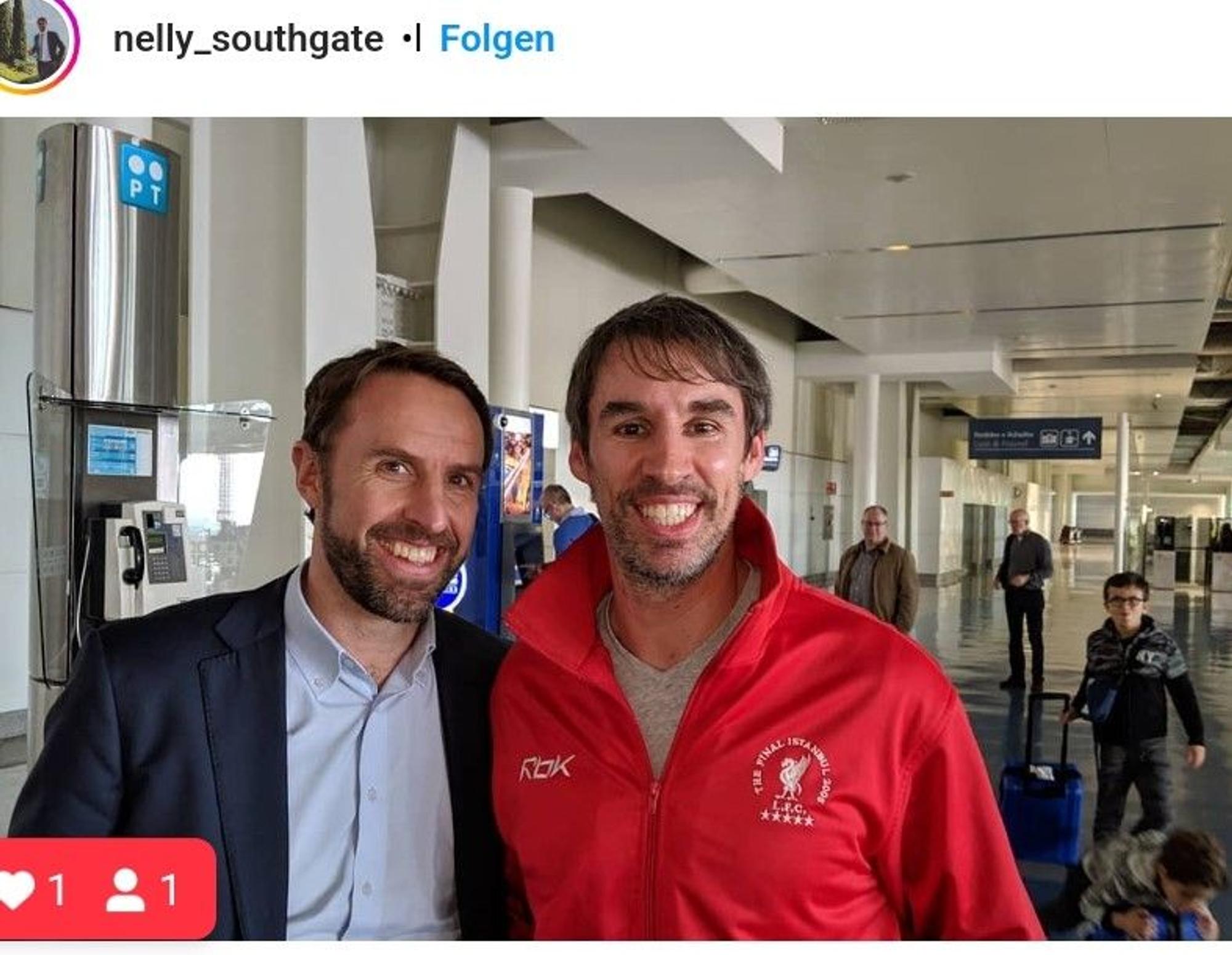 Neil Rowe (r.) hat Gareth Southgate schon dreimal getroffen, hier bei der Weltmeisterschaft 2010 in Südafrika.