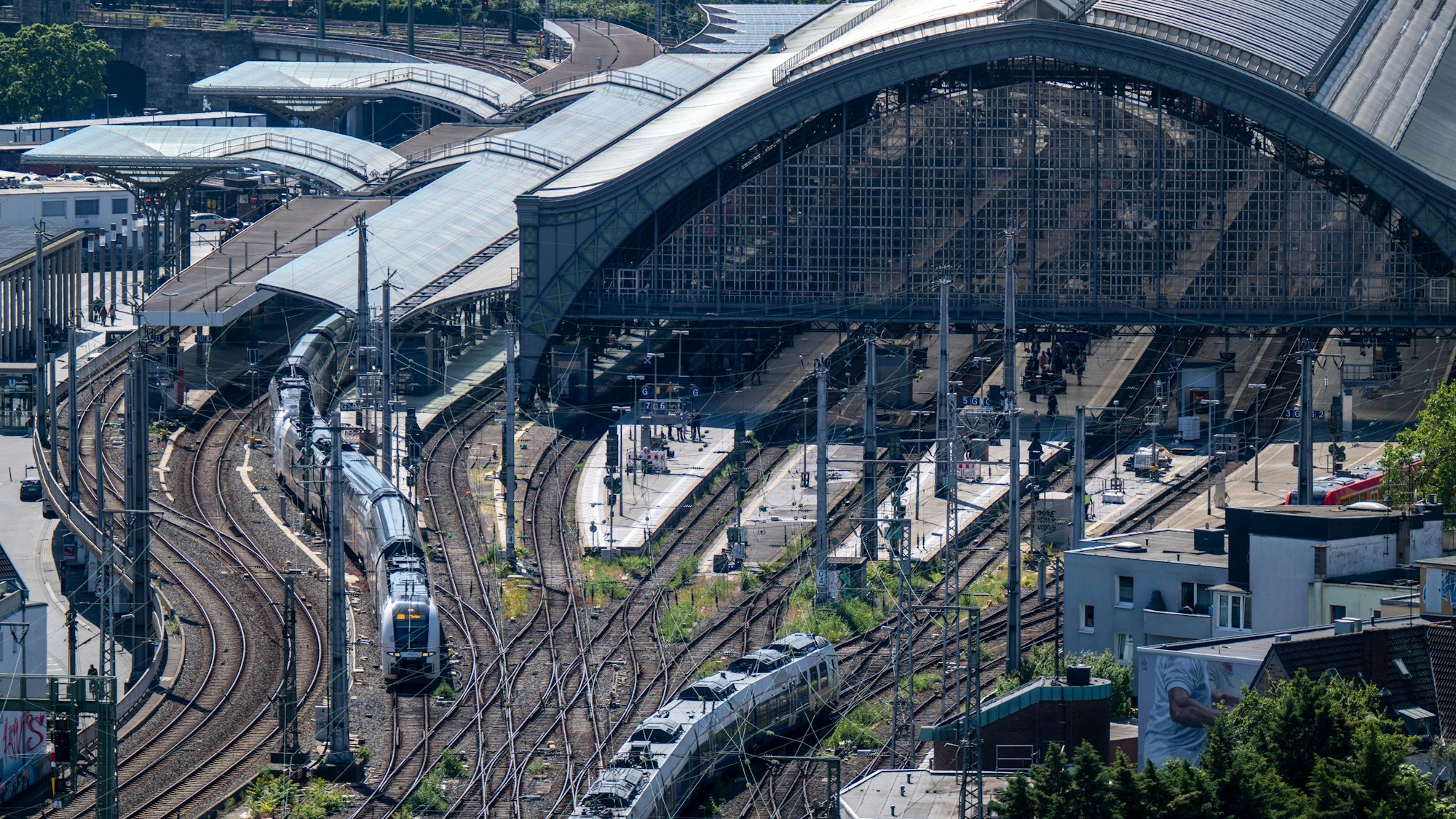 Blick auf den Hauptbahnhof.