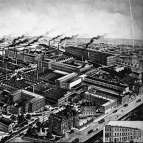 Zeichnung der Werksansicht des Carlswerk aus dem Jahr 1905