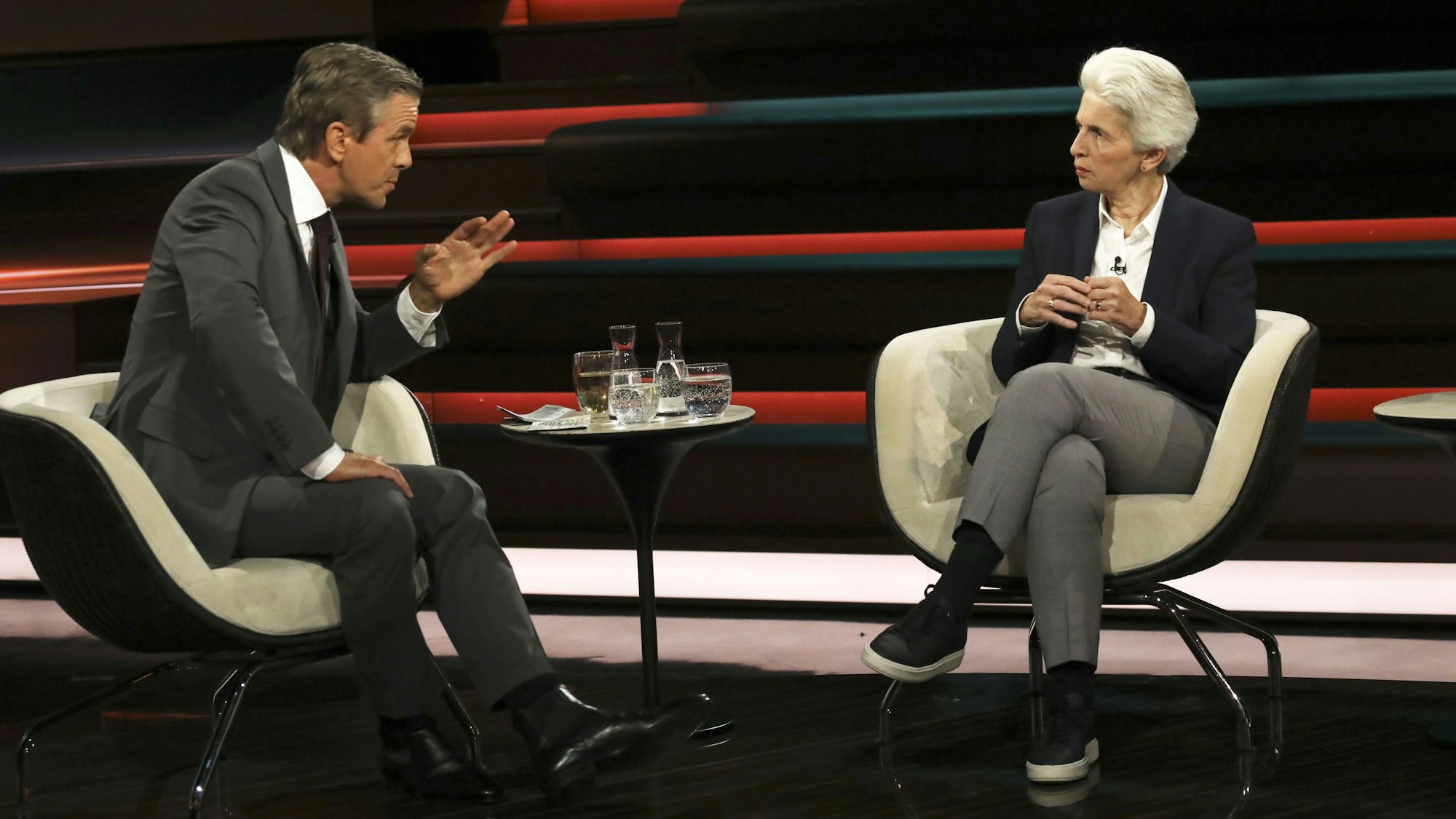 Markus Lanz im Gespräch mit Marie-Agnes Strack-Zimmermann.