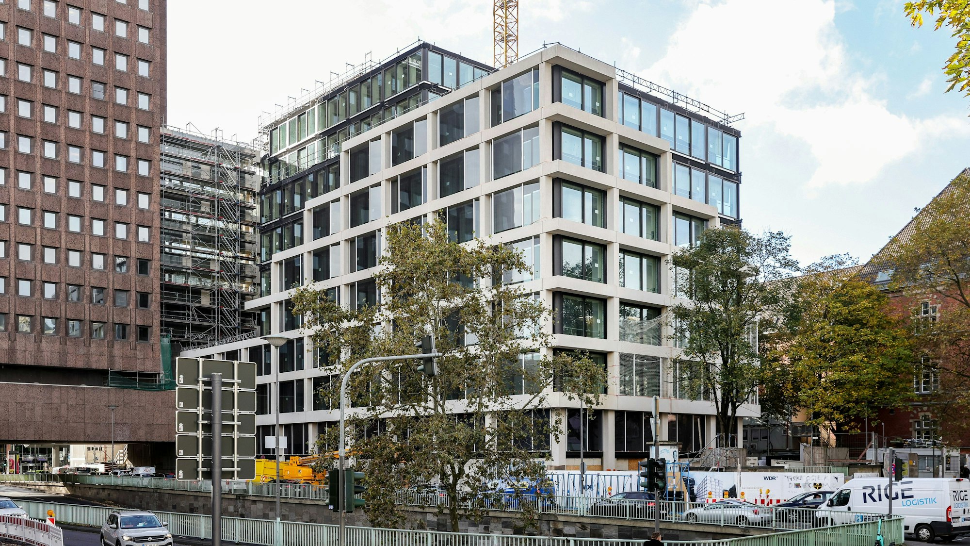 Die Baustelle des WDR-Filmhauses an der Nord-Süd-Fahrt