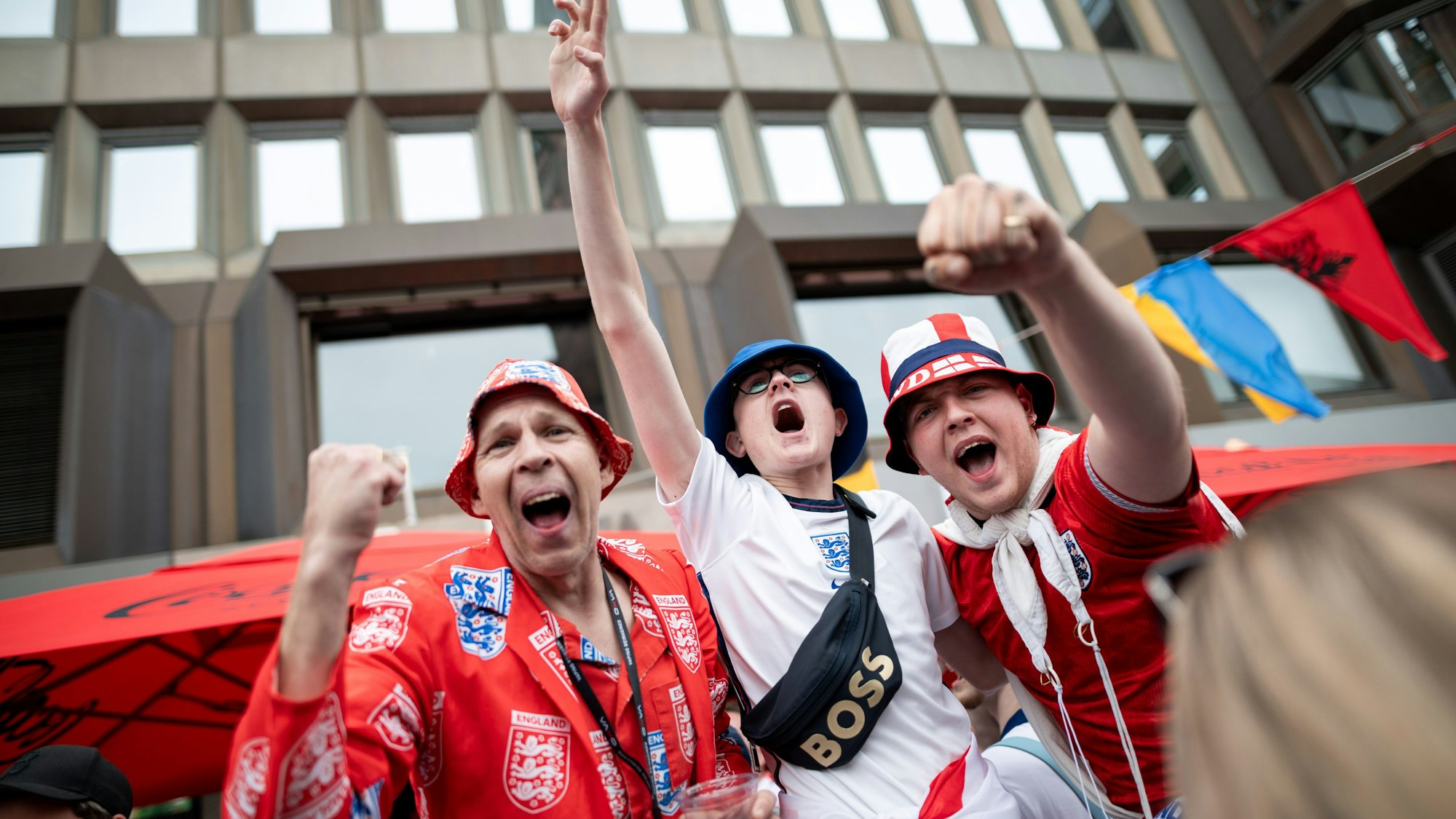 Englische Fans in Gelsenkirchen.