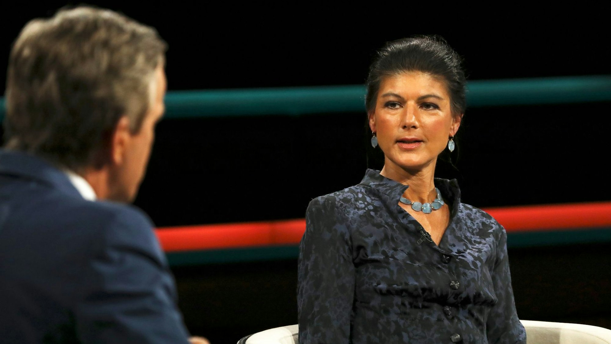 Markus Lanz und Sahra Wagenknecht.