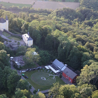 Schloss Homburg von oben.