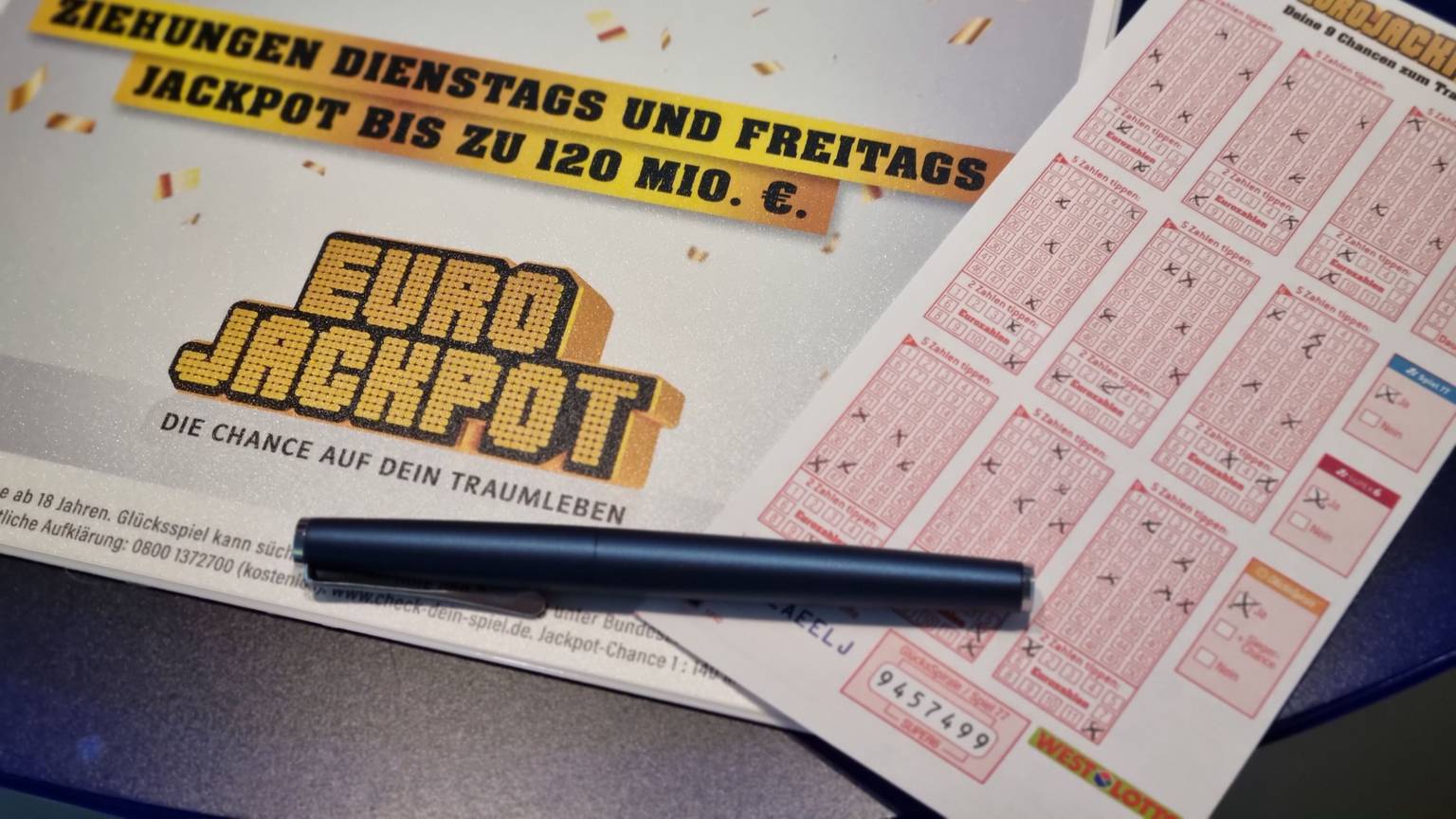 Eurojackpot Spielschein.