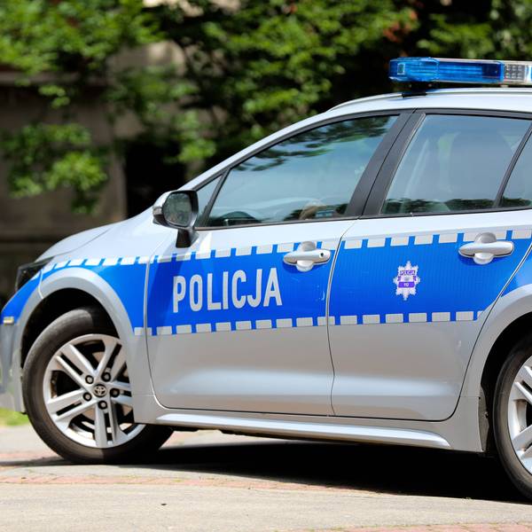 Polizeiwagen in Krakau.