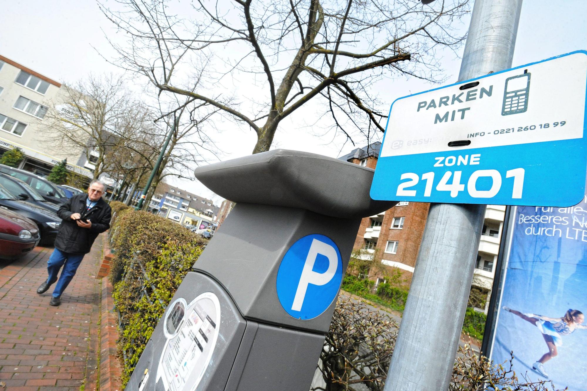 Parkscheinautomat auf dem Opladener Markt