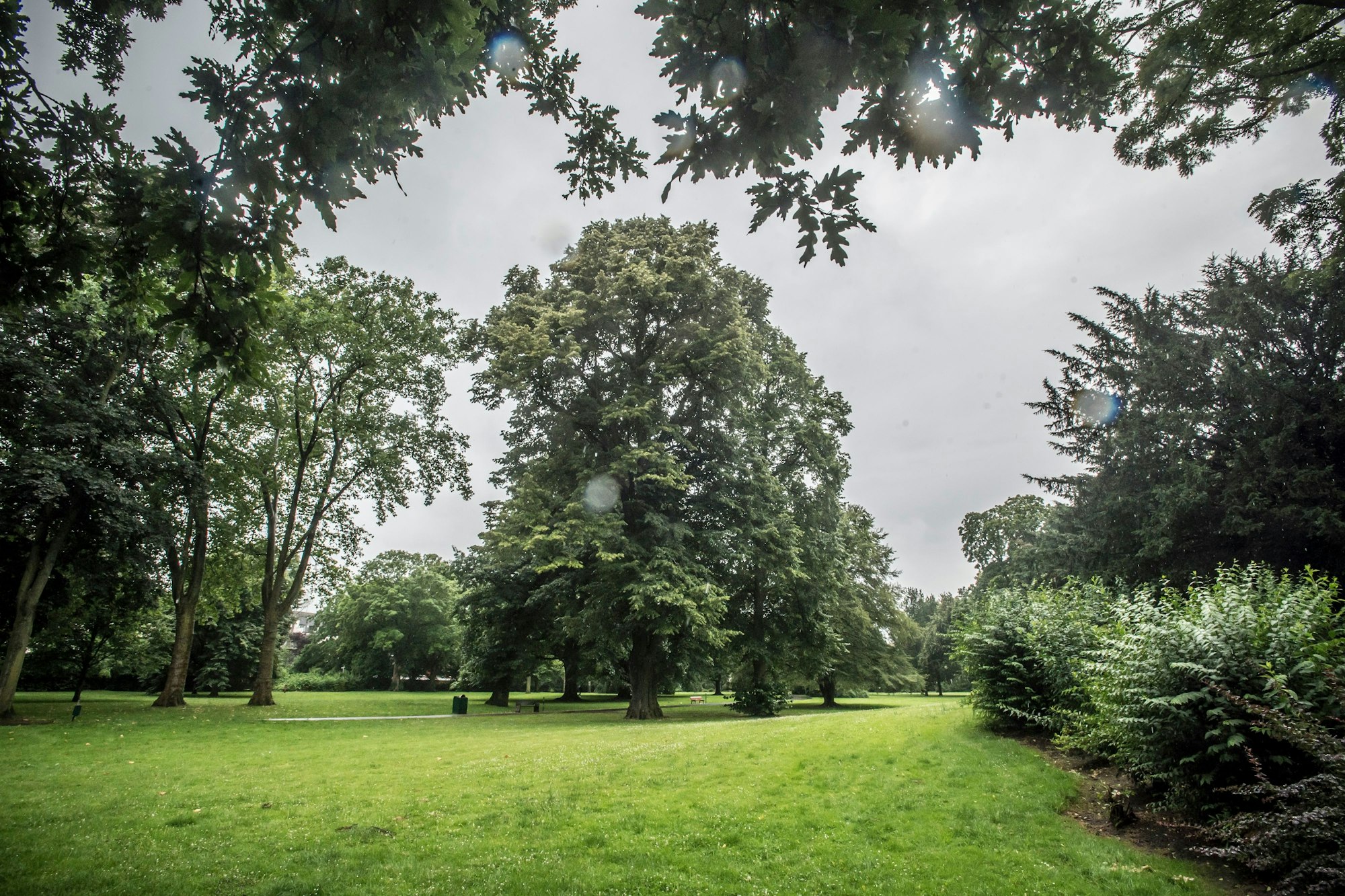 Der denkmalgeschützte Erholungshauspark, den Bayer an die Stadt Leverkusen verkaufen. Foto: Ralf Krieger