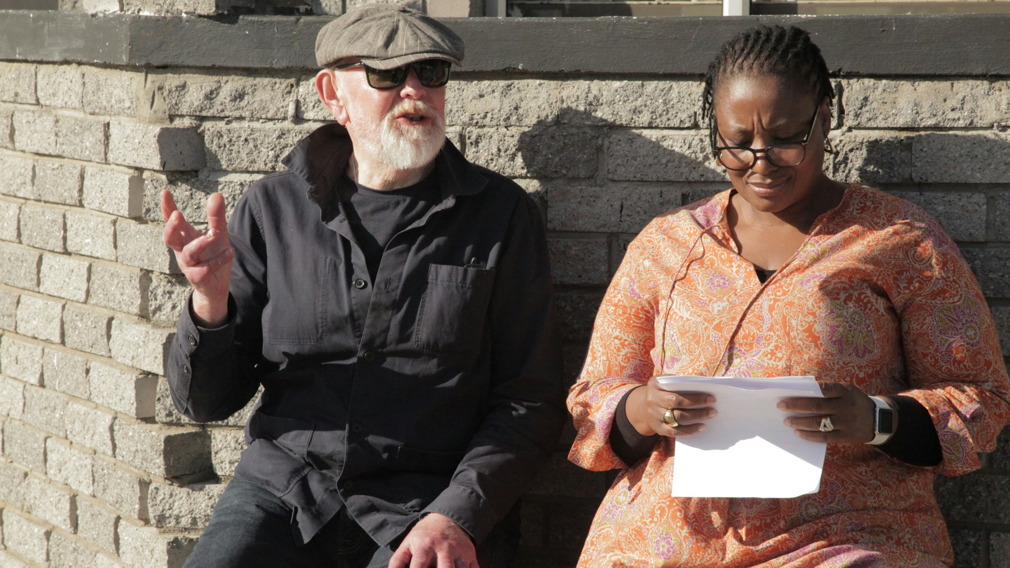 Paulina Malefane mit ihrem Ehemann Mark Donford-May, die beiden haben gemeinsam das Isango Ensemble gegründet.