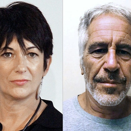 Mugshots der Polizei von Ghislaine Maxwell und Jeffrey Epstein.