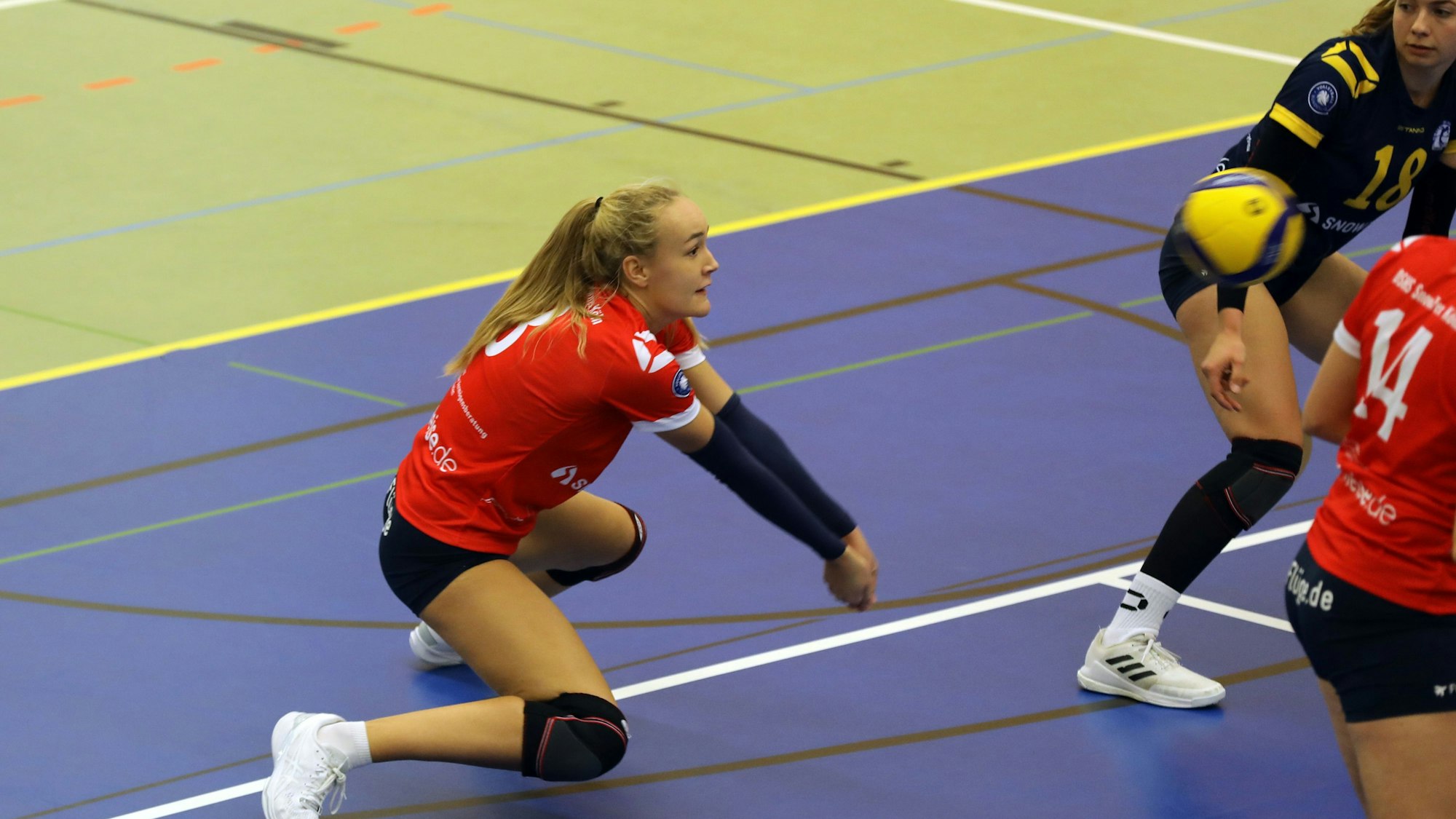 DSHS Snowtrex Köln - Bayer Leverkusen Volleyball 2. Bundesliga DSHS Köln Deutschland 20.11.2021 Viktoria Dörschug (DSHS Snowtrex Köln) Copyright Eduard Bopp Sportfotografie mail@fotobopp.de