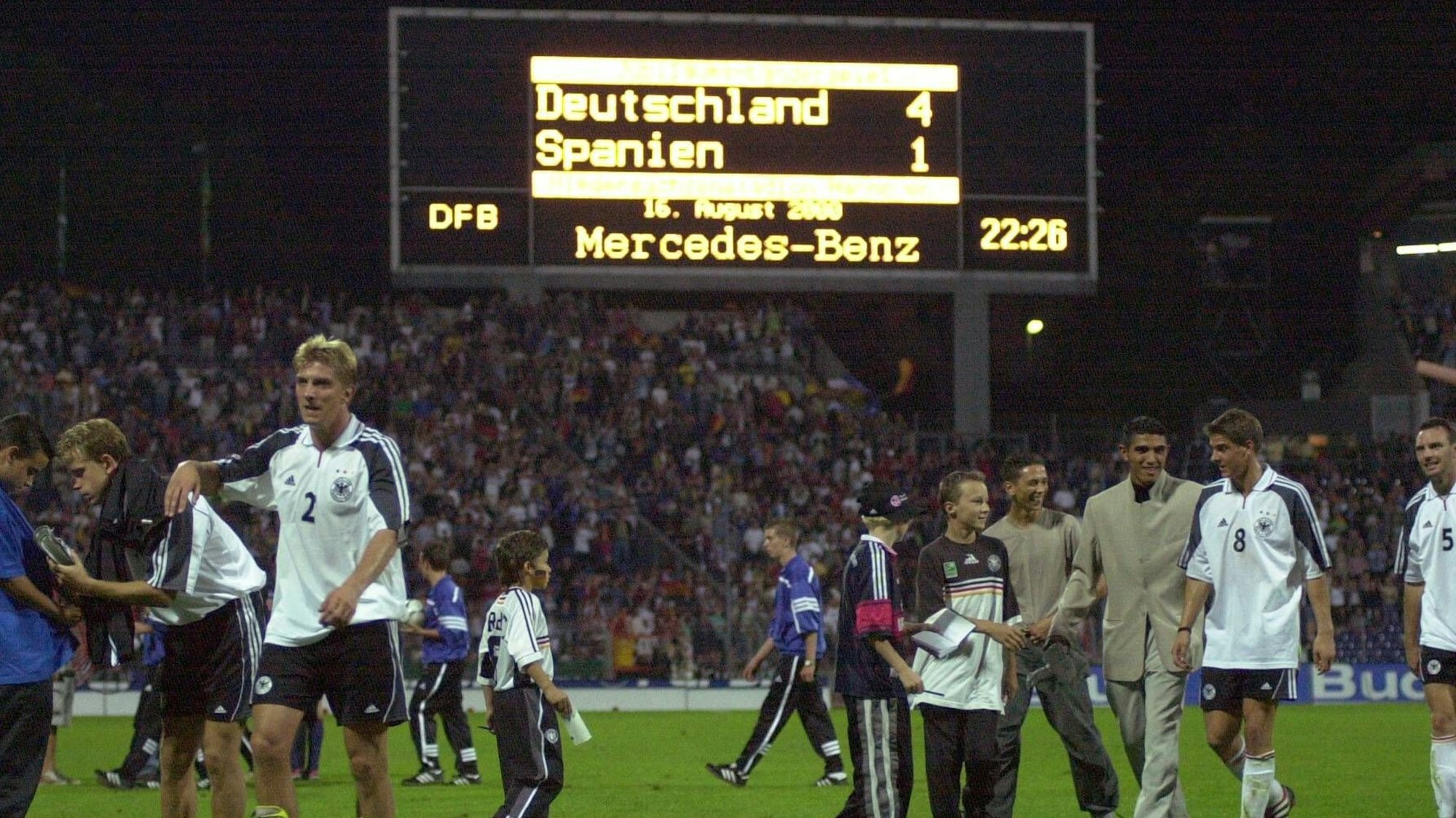 Die Anzeigetafel zeigt das Ergebnis.