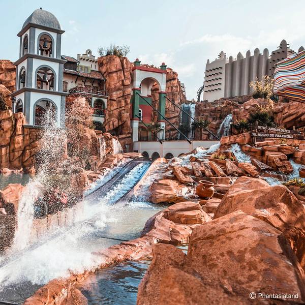 Wasserbahn „Chiapas“ im Phantasialand im Themenbereich Mexico