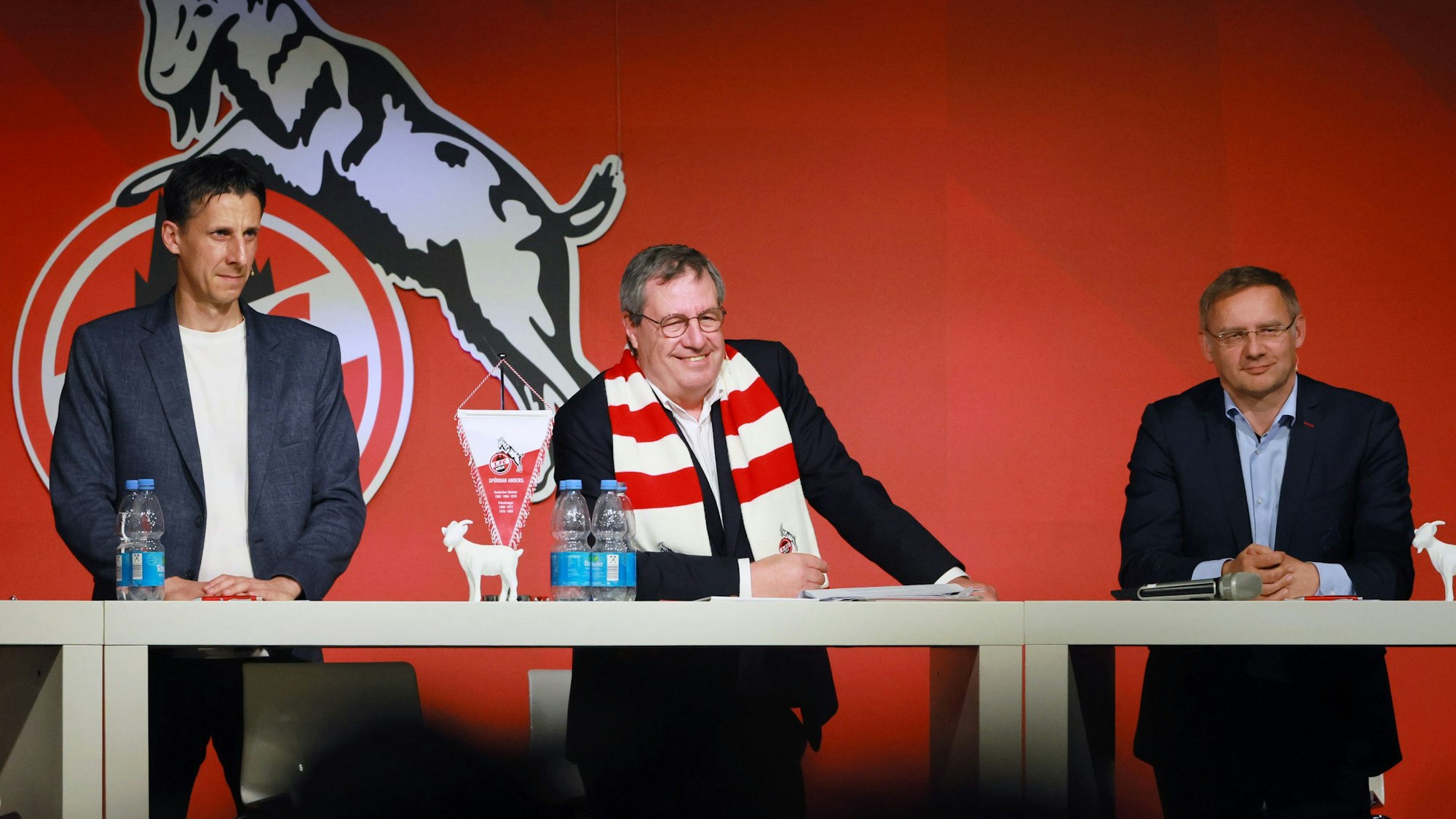 Eckhard Sauren, Werner Wolf und Christian Keller (v.r.) beim Mitgliederstammtisch im Juni