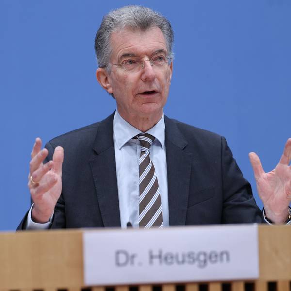 Christoph Heusgen, Vorsitzender der Münchner Sicherheitskonferenz (MSC), stellt in der Bundespressekonferenz die neueste Ausgabe des Munich Security Reports vor.