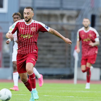 SC Fortuna Köln vs. 1. FC Köln U21, 4.Liga,
Stipe Batarilo (Fortuna), 01.08.2023, Bild: Herbert Bucco